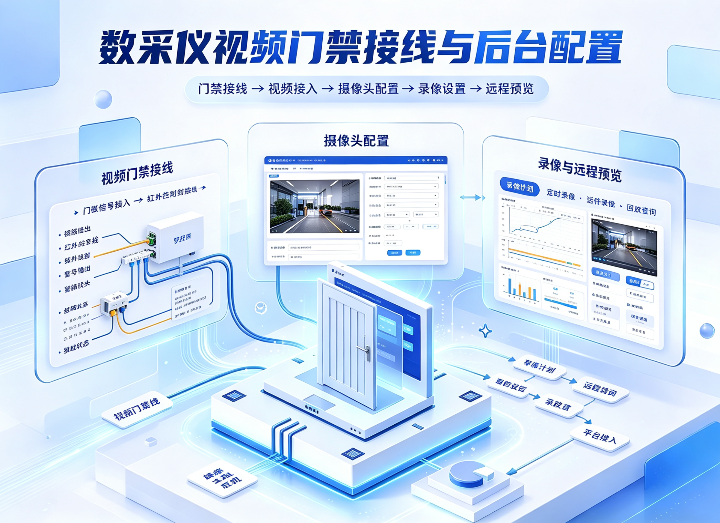数采仪视频门禁接线与后台配置